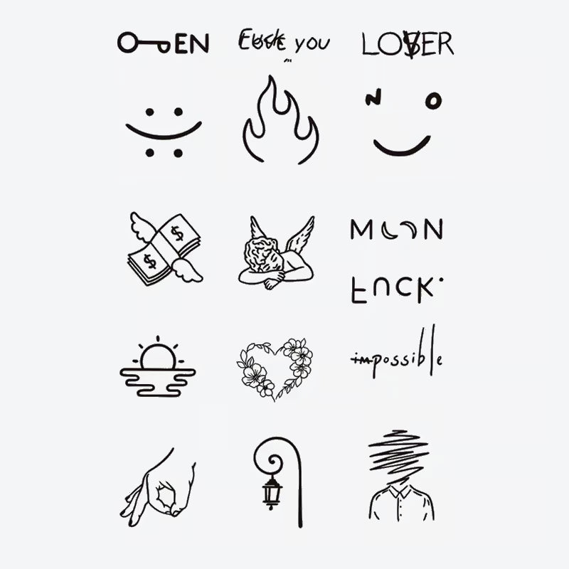 Symbol Finger Tattoo