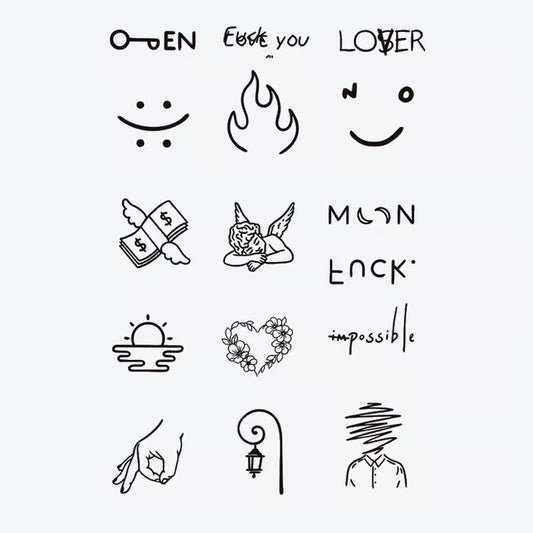 Symbol Finger Tattoo