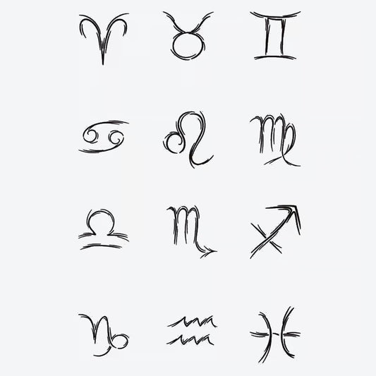 Zodiac Symbols Finger Tattoo