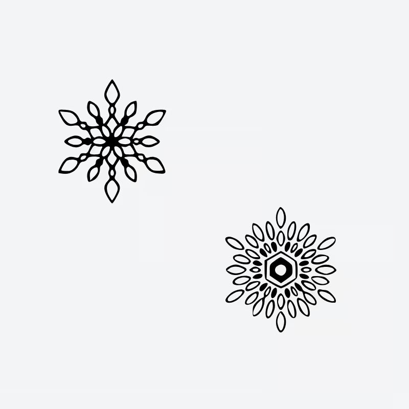 Snowflake Finger Tattoo