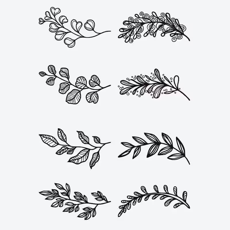 Botanical Leaf Finger Tattoo