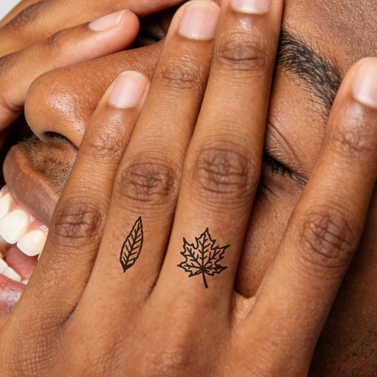 Leaf Finger Tattoo