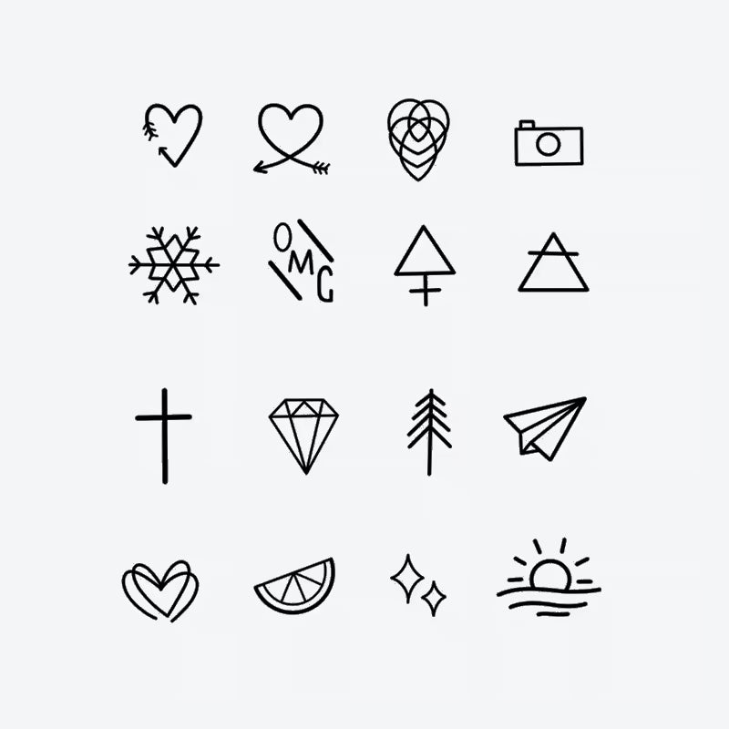 Symbol Finger Tattoo