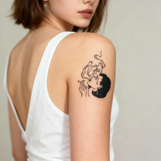 Smoke Snake Eyes Tattoo
