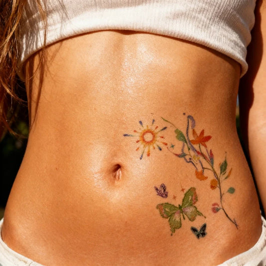 Solar Butterfly Tattoo