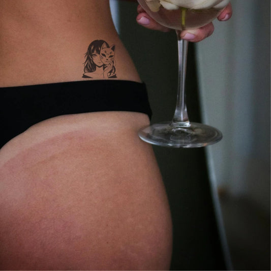 The Girl With A Mask Tattoo