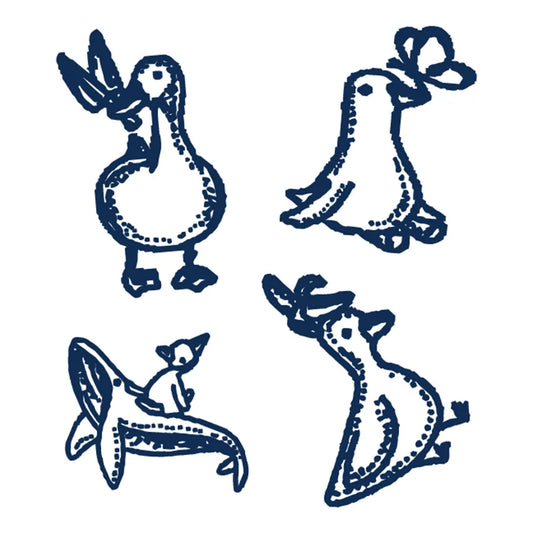 The Goose Dancing With Butterflies Tattoo
