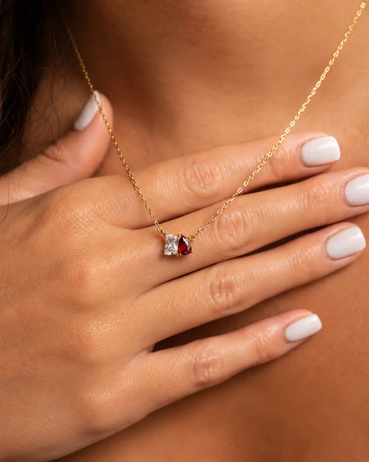 Toi Et Moi Birthstone Necklace