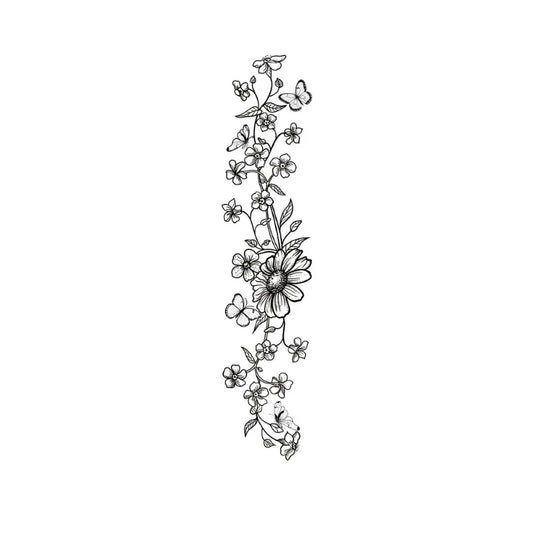 Flower Silhouette Tattoo