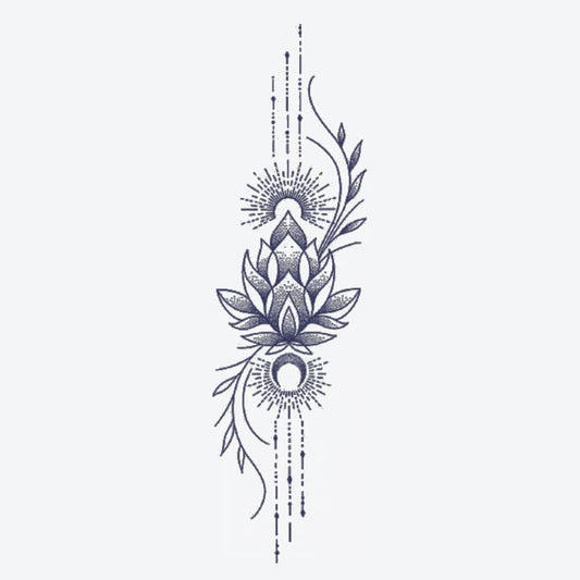Lotus Sun Moon Tattoo