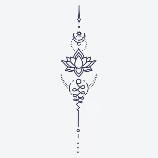 Lotus Moon Symbol Tattoo