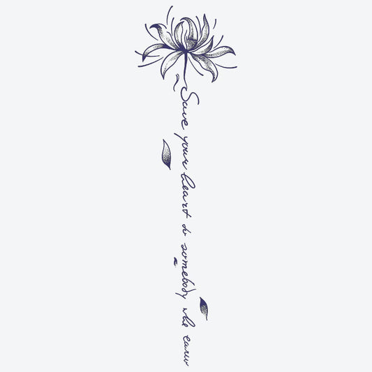 Flower Quote Tattoo