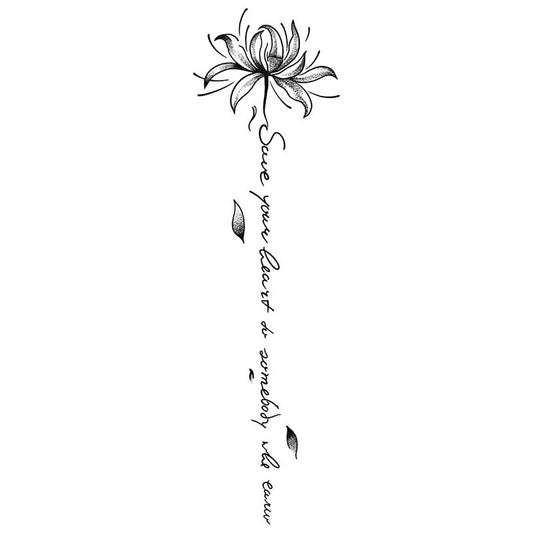 Flower Quote Tattoo