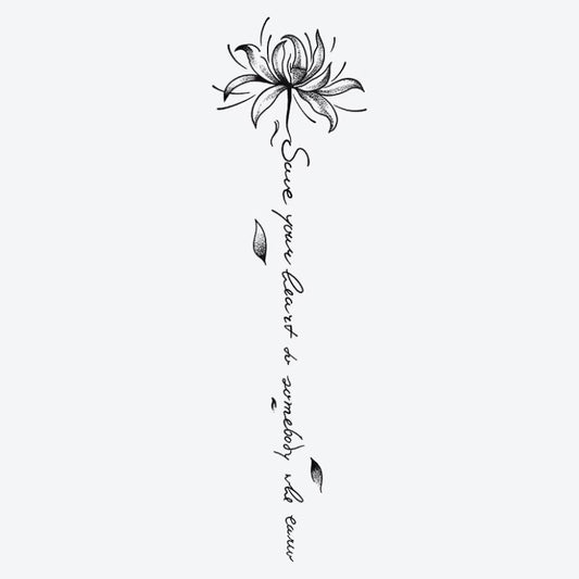 Flower Quote Tattoo