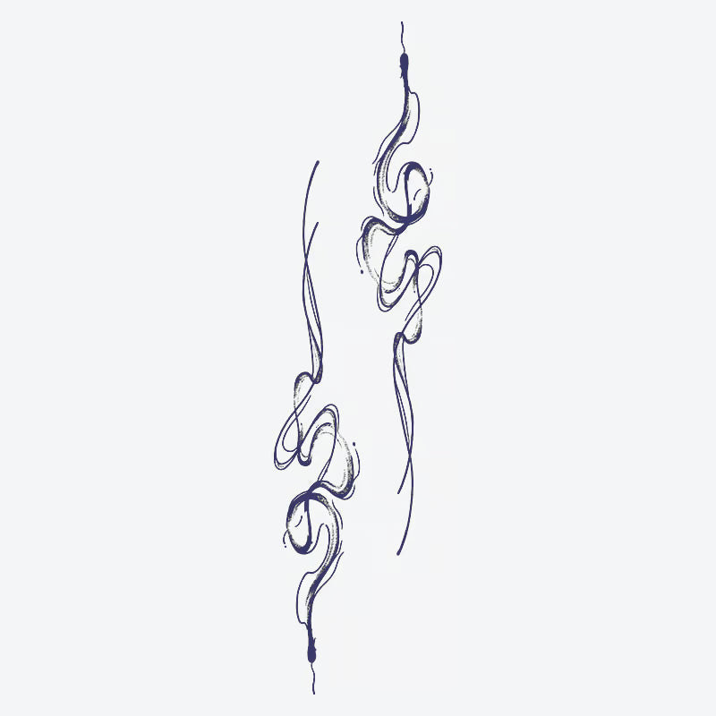 Abstract Line Art Tattoo