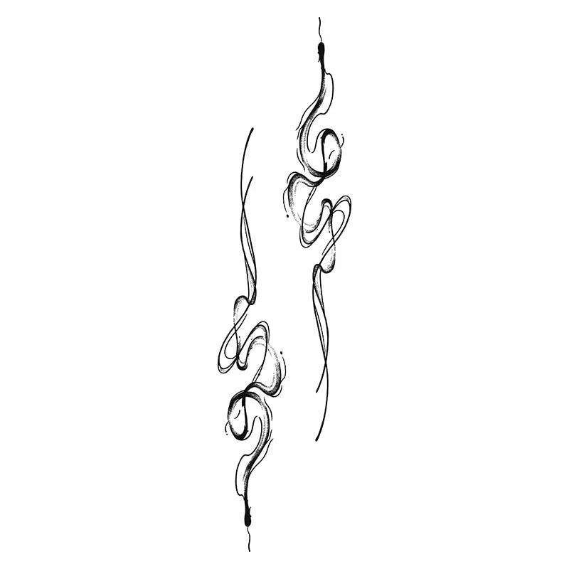 Abstract Line Art Tattoo