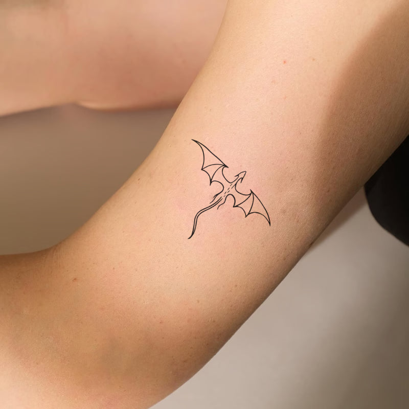 Tiny Winged Dragon Tattoo