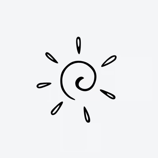 Spiral Sunburst Tattoo