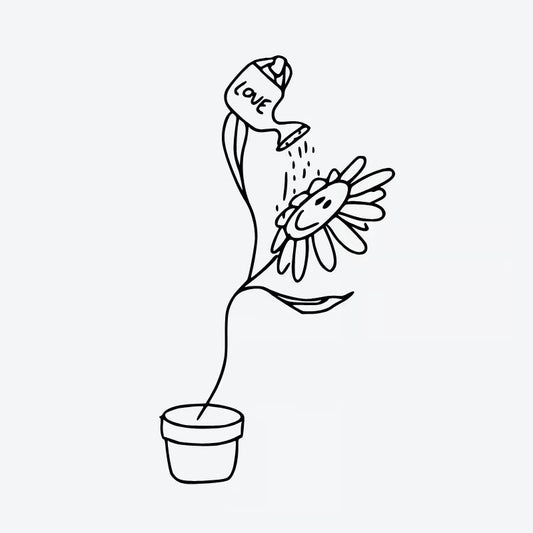 Love Watering Flower Tattoo