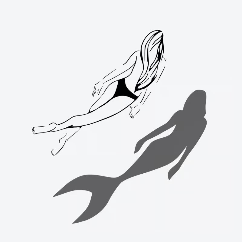 Mermaid Reflection Tattoo