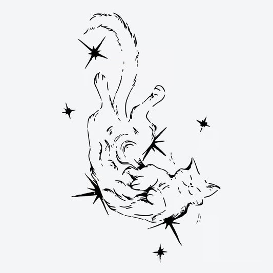 Cosmic Cat Dreams Tattoo