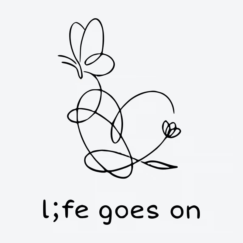 Life Goes On Butterfly Tattoo