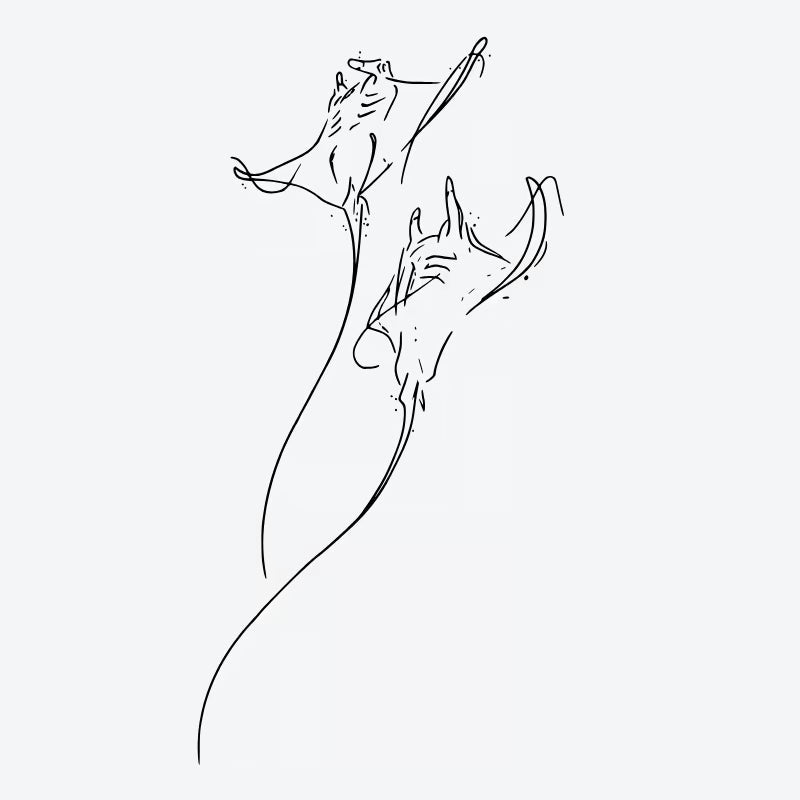 Elegant Batfish Tattoo