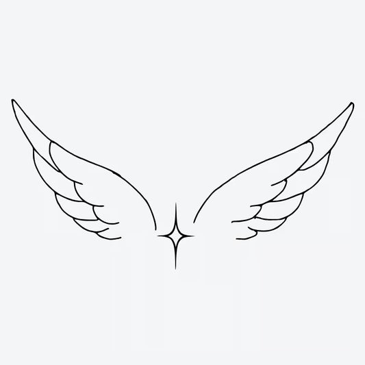 Wings And Star Tattoo