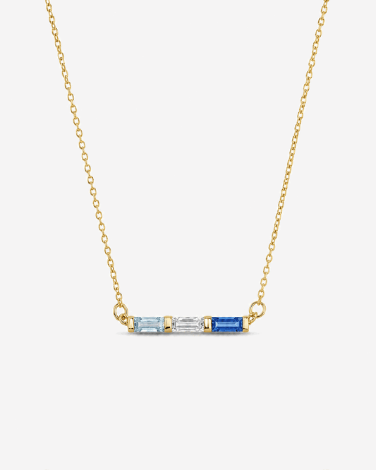 Baguette Birthstone Necklace