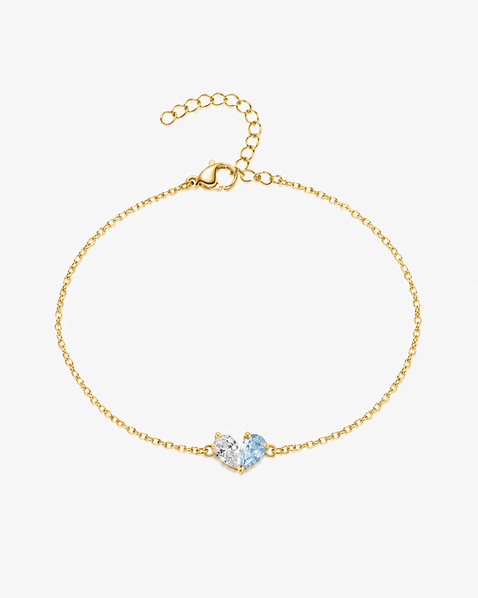Heart Birthstone Bracelet